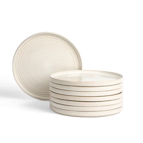 Claire Stoneware 8-Piece Dinner Plate Set