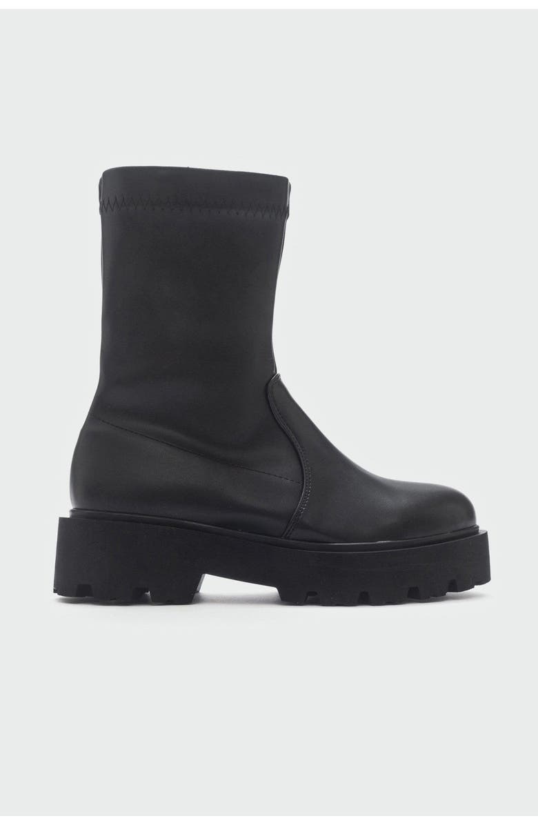 Prologue Shoes Rush Bootie, Main, color, Black Faux Leather