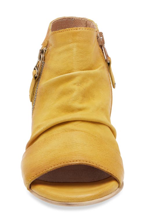Miz Mooz Carla Peep Toe Bootie In Marigold