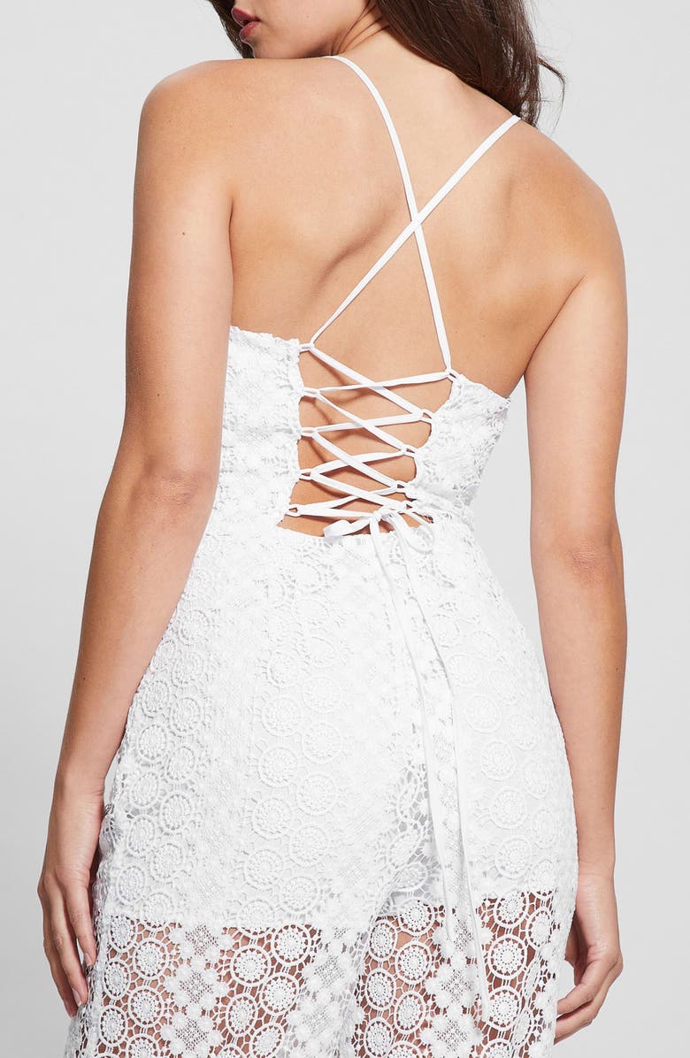 GUESS Elle Lace Jumpsuit, Alternate, color, 