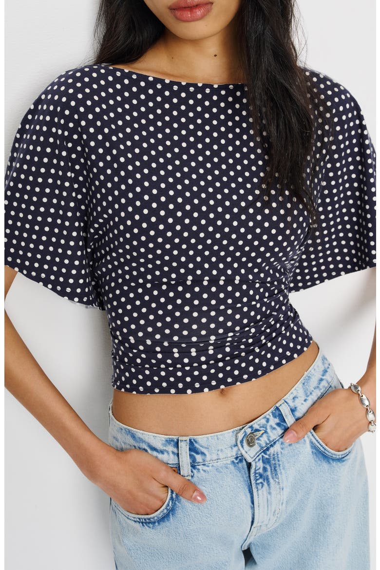 Avery Boatneck Knit Top, Main, color, DREAM DOT