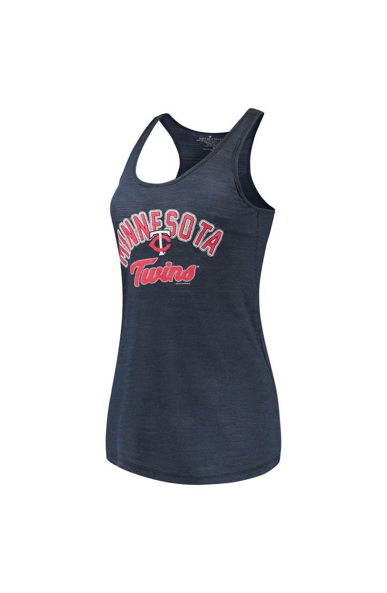 SOFT AS A GRAPE Women's Soft as a Grape Navy Minnesota Twins Multicount Racerback Tank Top, Alternate, color, 
