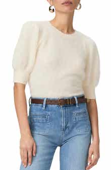 PAIGE Gladiolus Short Sleeve Cashmere Sweater