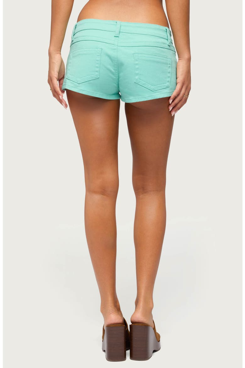 Jagger Low Rise Denim Shorts, Alternate, color, TURQUOISE