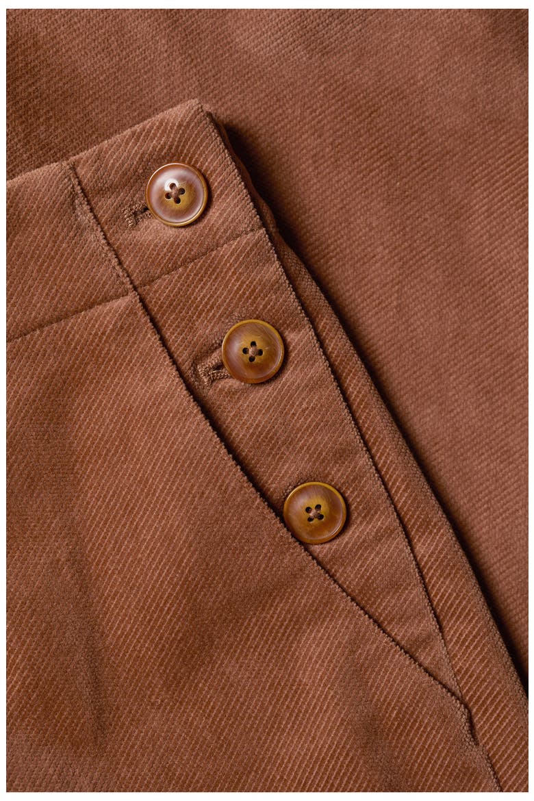 Crackington Sailor Button Crop Pull-On Pants, Alternate, color, DARK FLAX