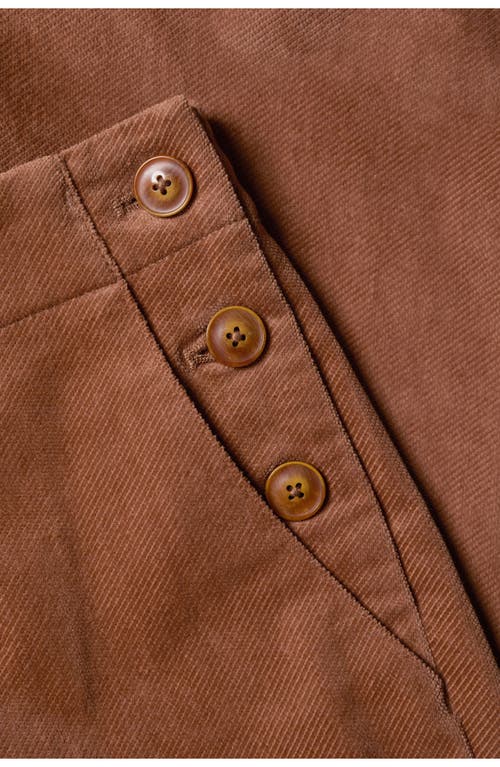 Seasalt Cornwall Crackington Salior Button Crop Pull-on Pants In Brown