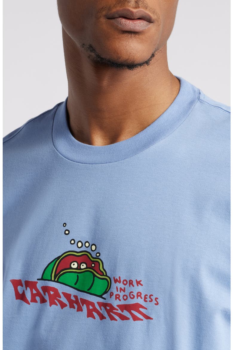 Clam Organic Cotton Graphic T-Shirt, Alternate, color, CHARM BLUE