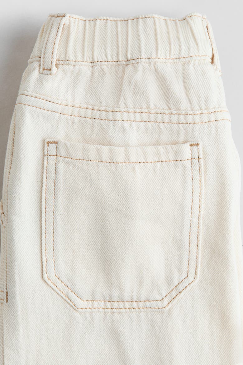 Loose Fit Tapered Leg Jeans, Alternate, color, Cream