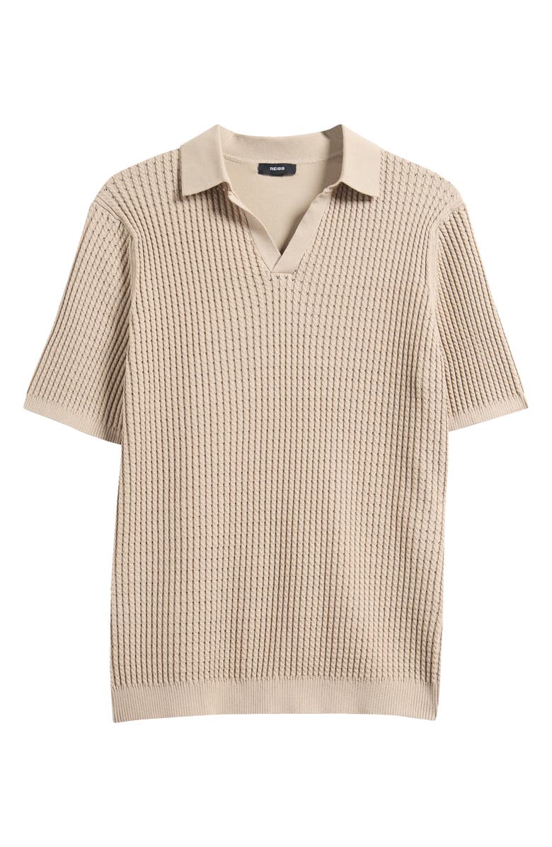 Reiss Merit Cotton Blend Polo, Alternate, color, Light Camel Brown