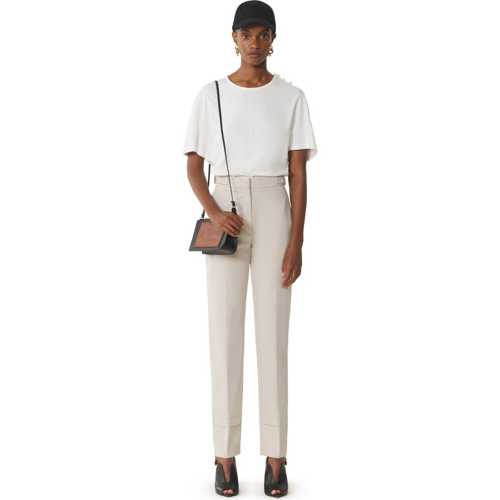 Lanvin Cape-effect T-shirt In Cotton And Silk In Gray