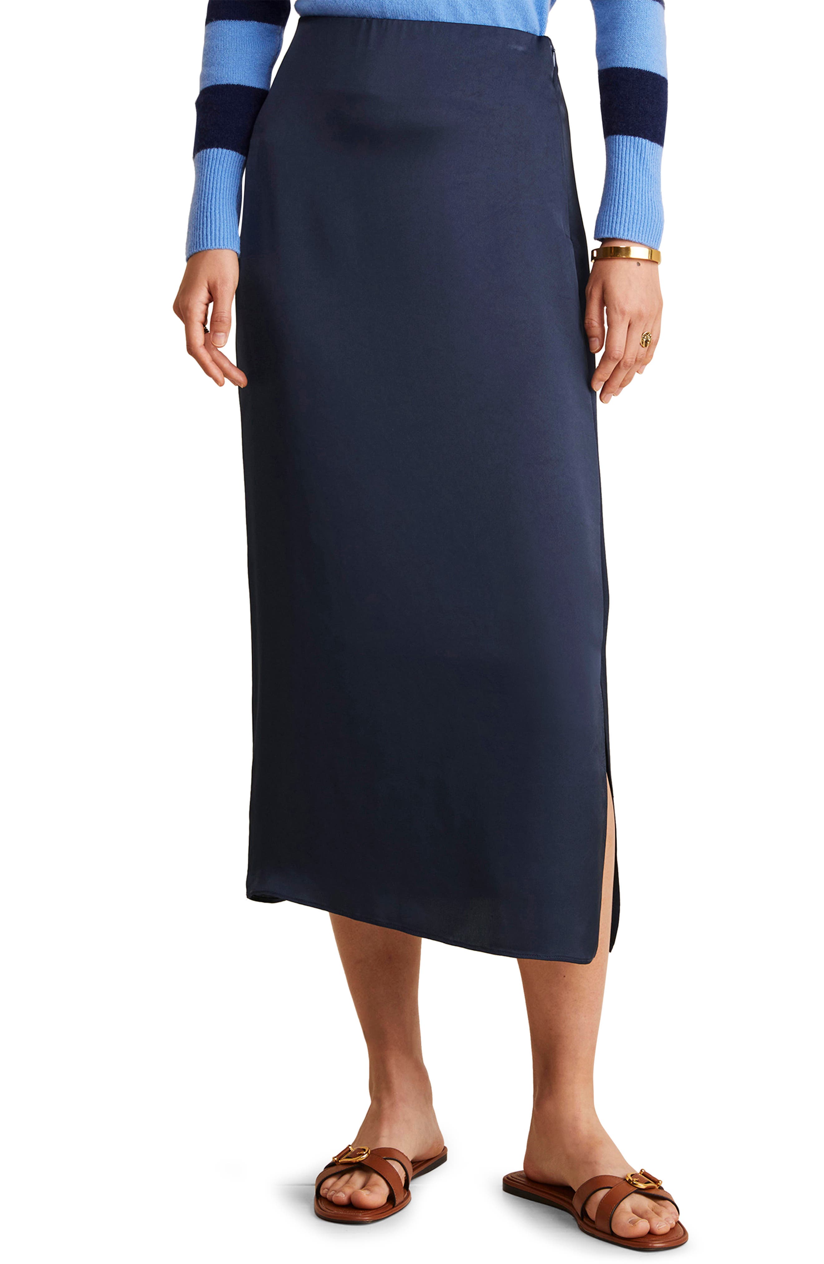 vineyard vines Satin Midi Slip Skirt