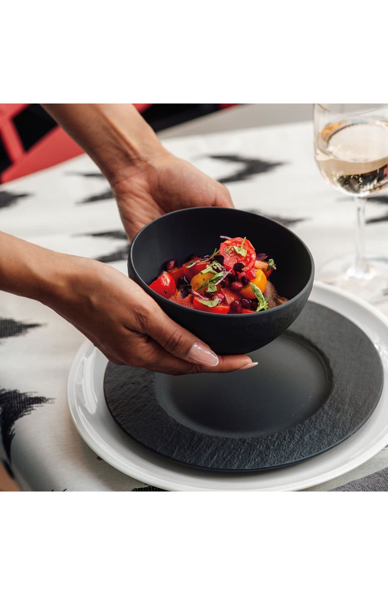 Villeroy & Boch Manufacture Rock Rice Bowl, Alternate, color, Black