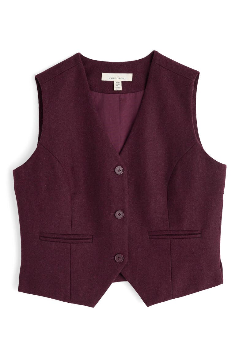 Lowena Recycled Wool Blend Vest, Alternate, color, DARK HELLEBORE