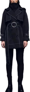 CAALO Sustainable Water-Resistant Short Trench Coat