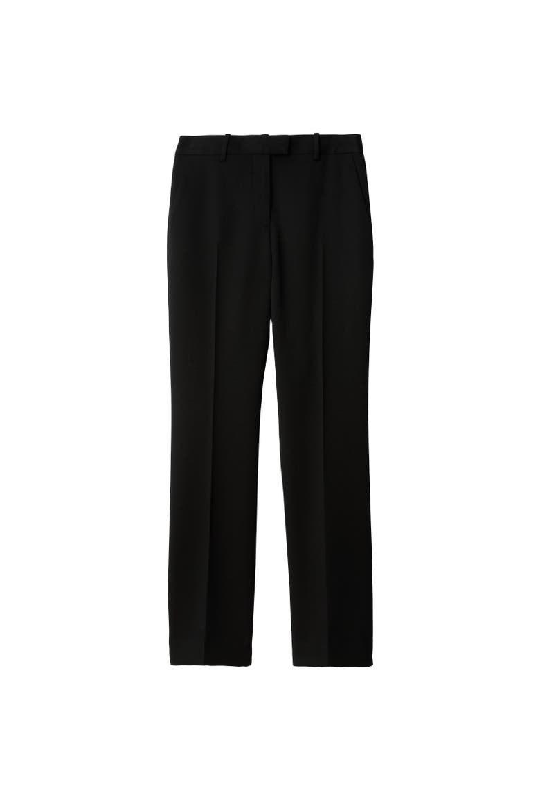 Grain de Poudre Wool Tailored Trousers, Alternate, color, Black
