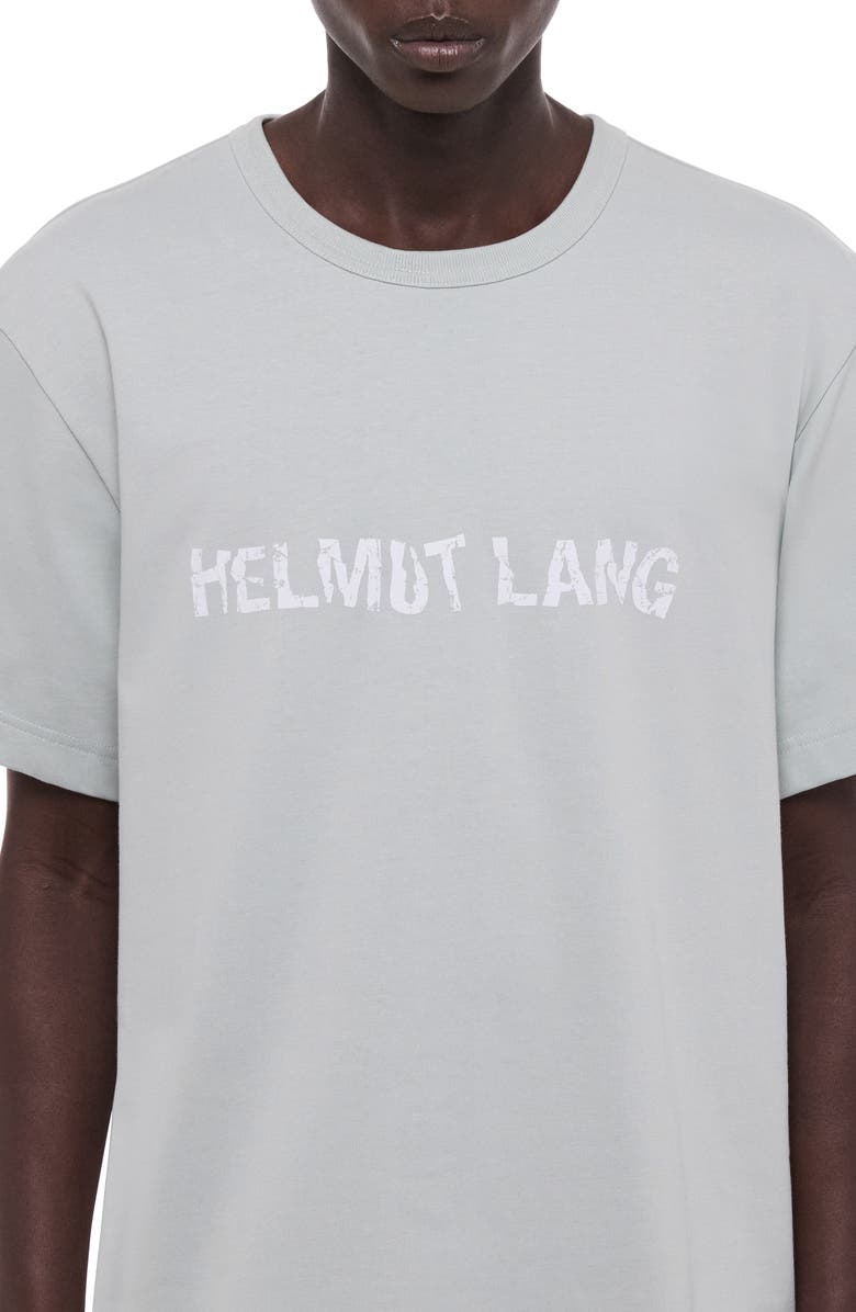 Helmut Lang Crumpled Logo Graphic T-Shirt, Alternate, color, Aqua Gray