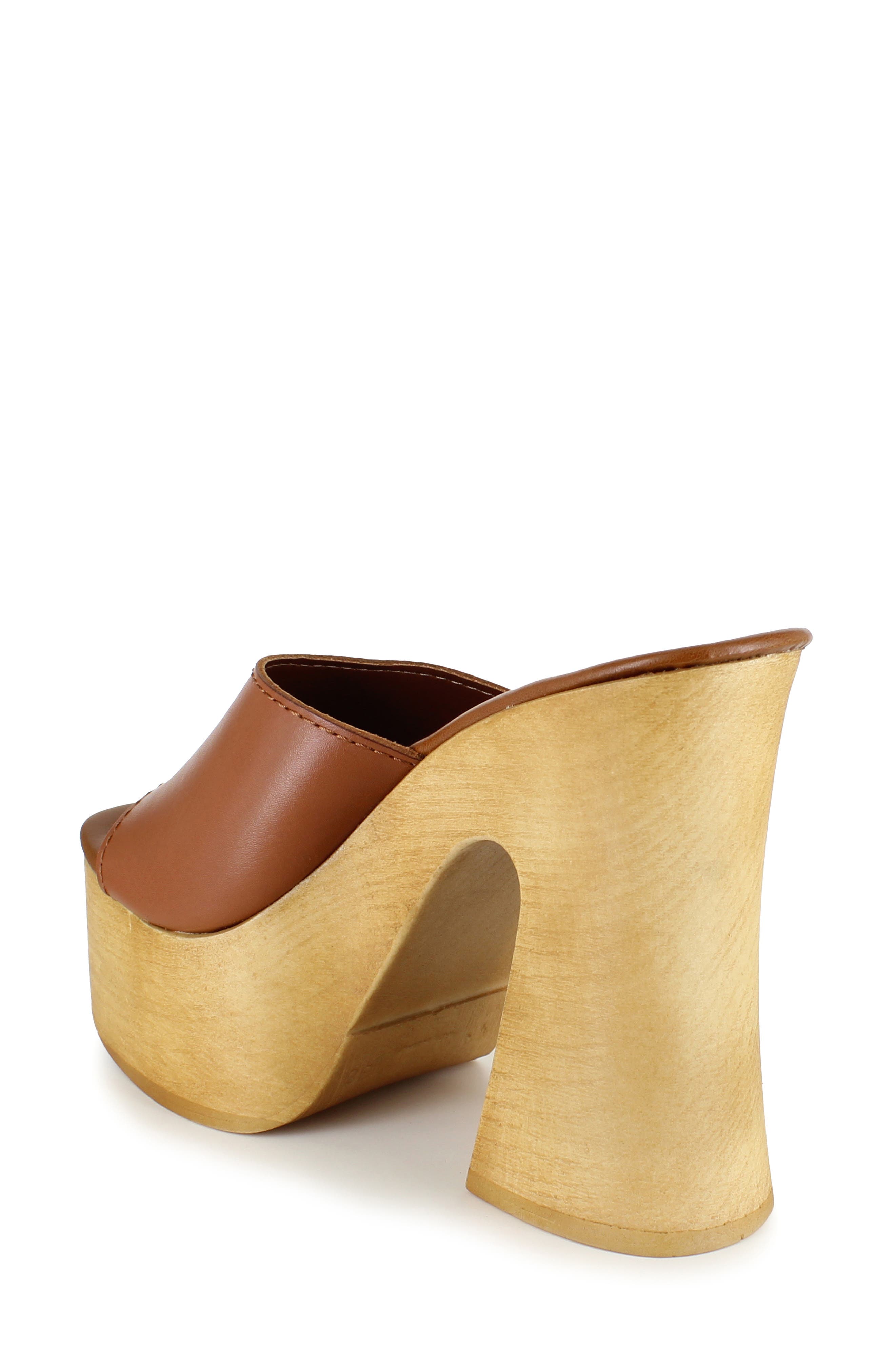 Candie's Mia Platform Slide Sandal, Alternate, color, Tan