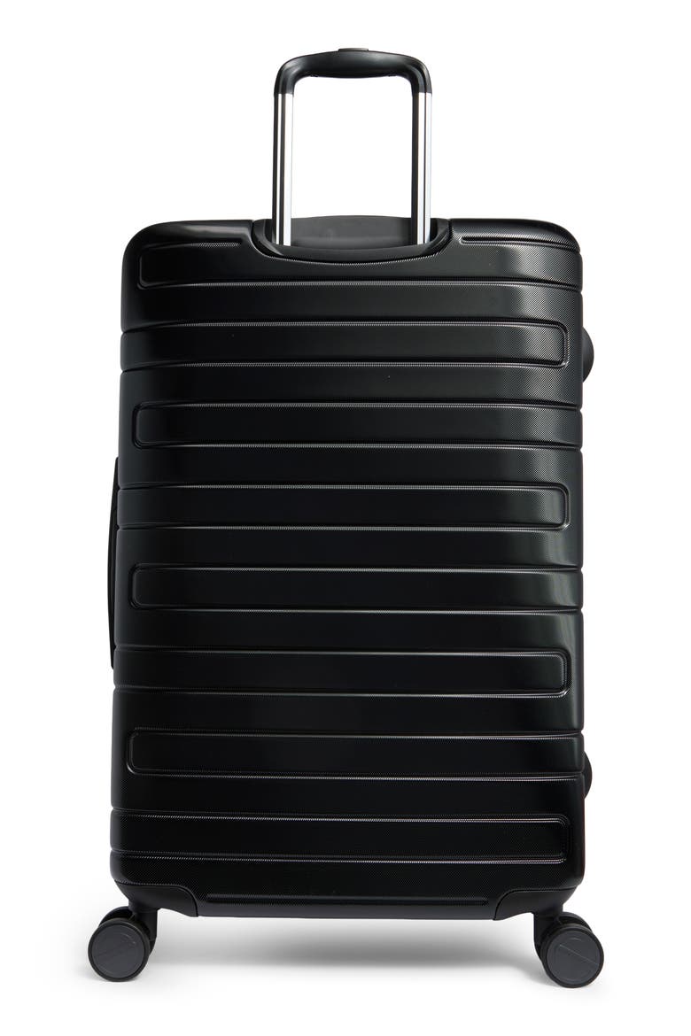 Prince Check 29 Inch Hardside Spinner Suitcase, Alternate, color, BLACK