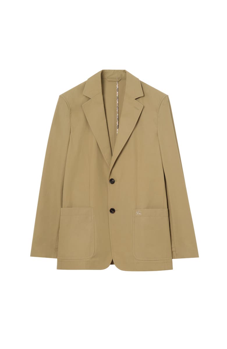 Burberry Technical Cotton Tailored Jacket, Alternate, color, Sparrow Beige