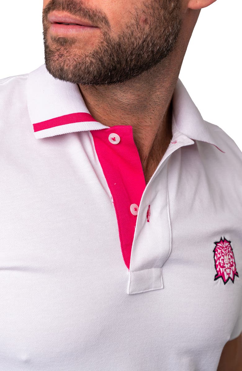 Maceoo Mozart Tipped Cotton Piqué Polo, Alternate, color, 