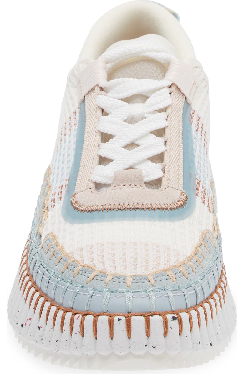 Chloé Nama Platform Sneaker, Alternate, color, Delicate Blue
