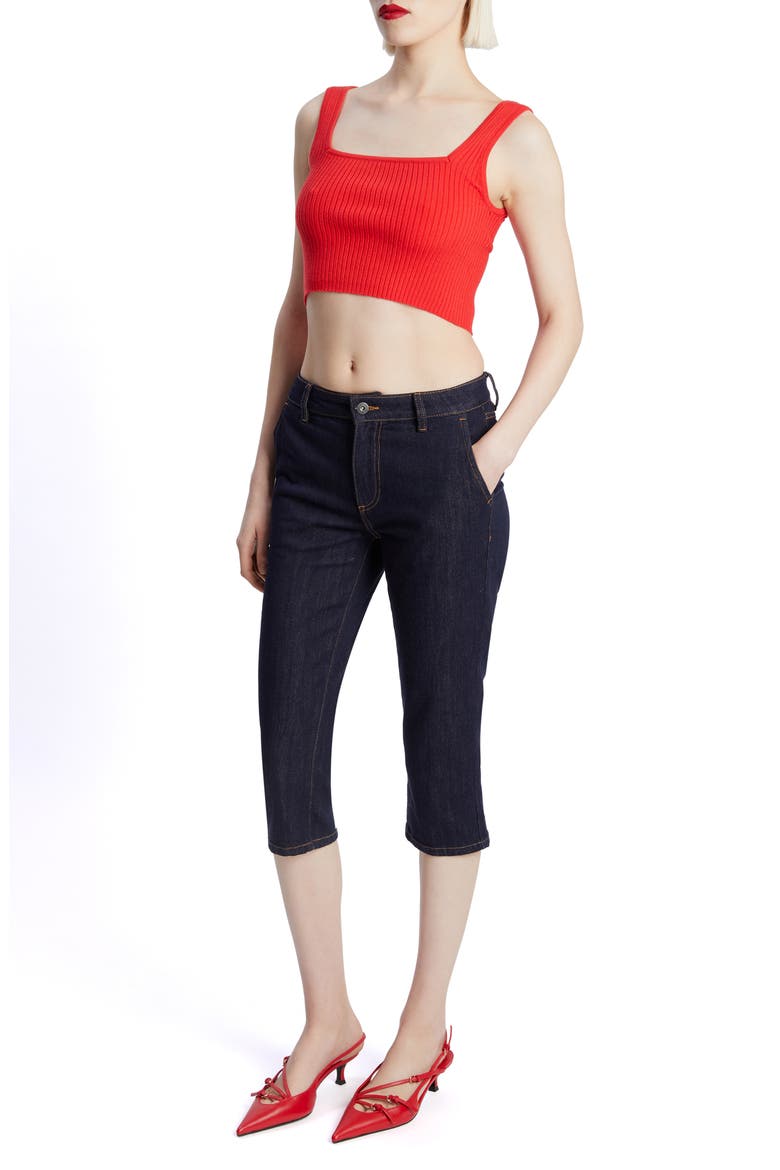 Bruna Pedal Pusher Jeans, Alternate, color, DARK