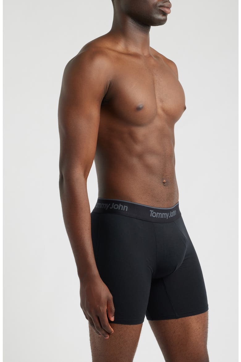 3-Pack Second Skin 6-Inch Stretch Modal Boxer Briefs, Alternate, color, BLACK MONUMENT GOLF CARTS