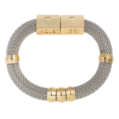 Holst + Lee Holst+lee Classic Mesh Bracelet In Gold