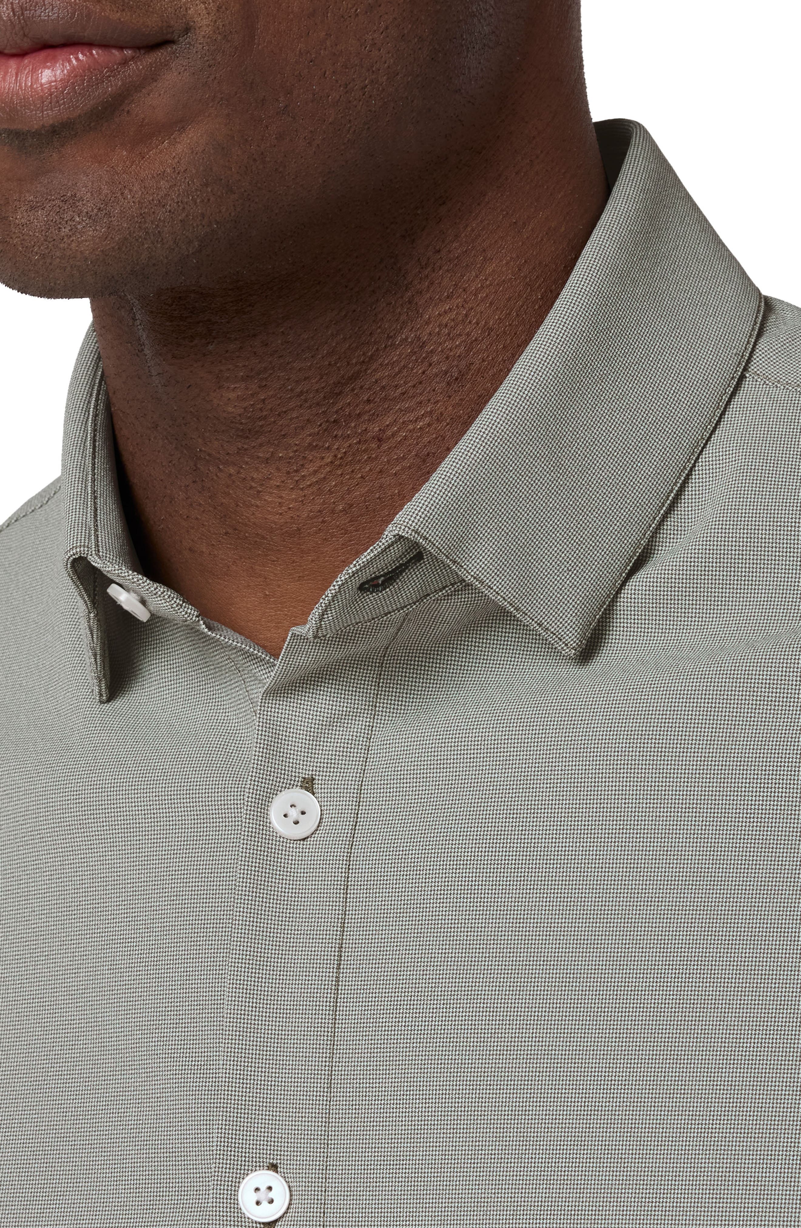 Leeward Microcheck Trim Fit Button-Up Shirt - image 2