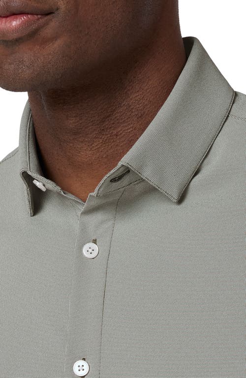 Mizzen + Main Mizzen+main Leeward Microcheck Trim Fit Button-up Shirt In Green