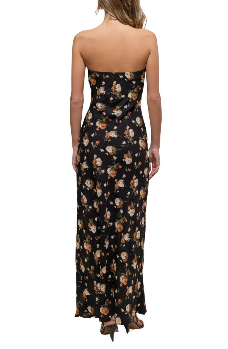 Effortless Elegance: Printed Strapless Maxi Dress
