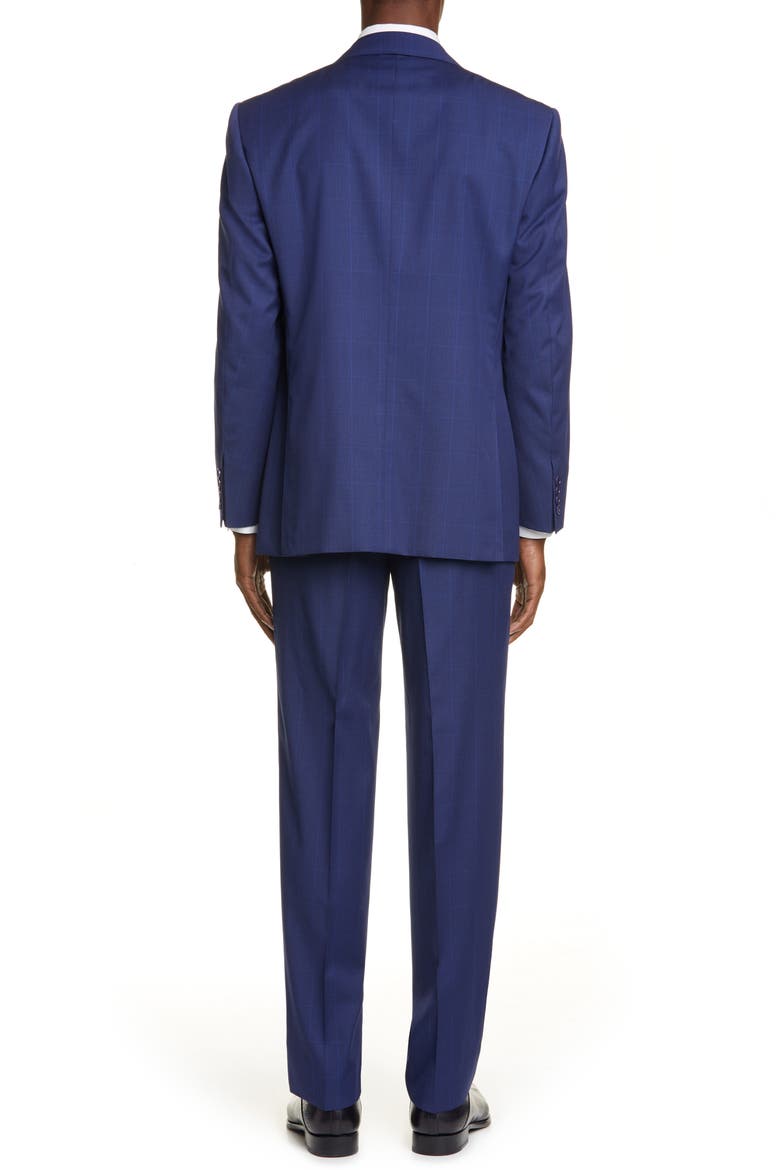 Sienna Soft Windowpane Classic Fit Wool Suit, Alternate, color, BLUE