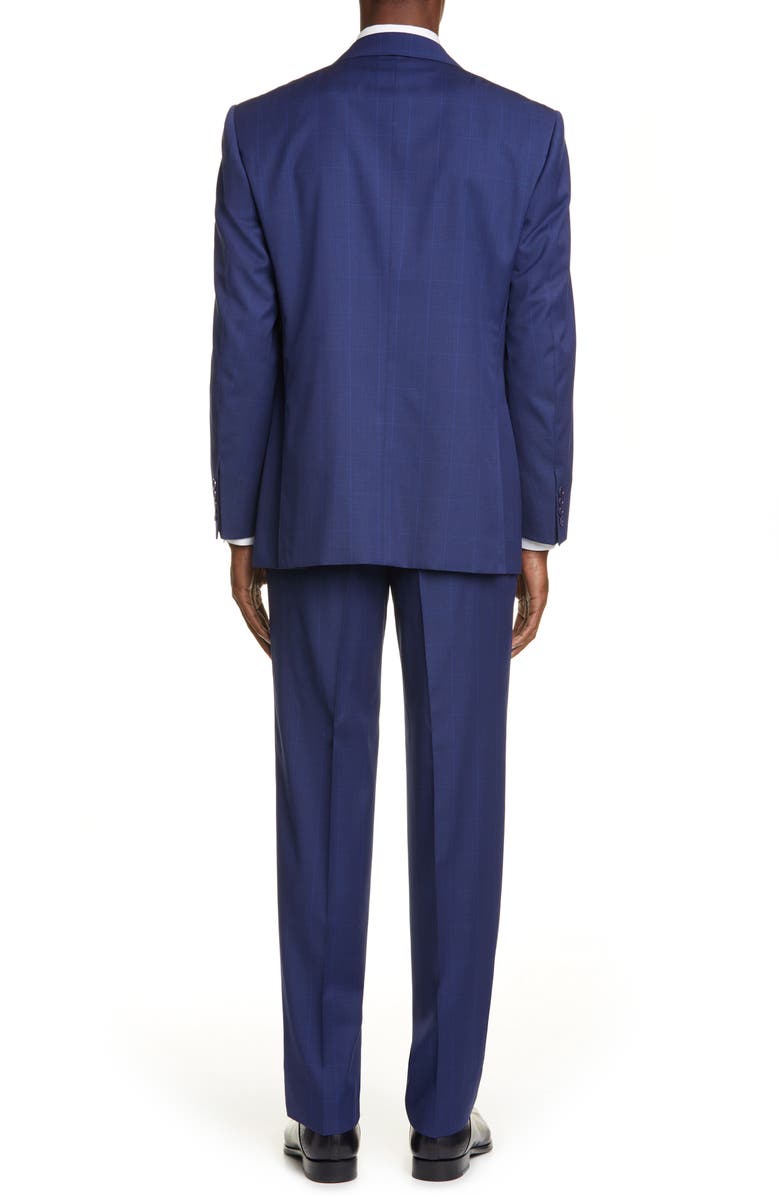 Canali Sienna Soft Windowpane Classic Fit Wool Suit, Alternate, color,