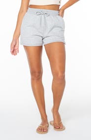 Roxy New Wave Cotton Blend Drawstring Shorts