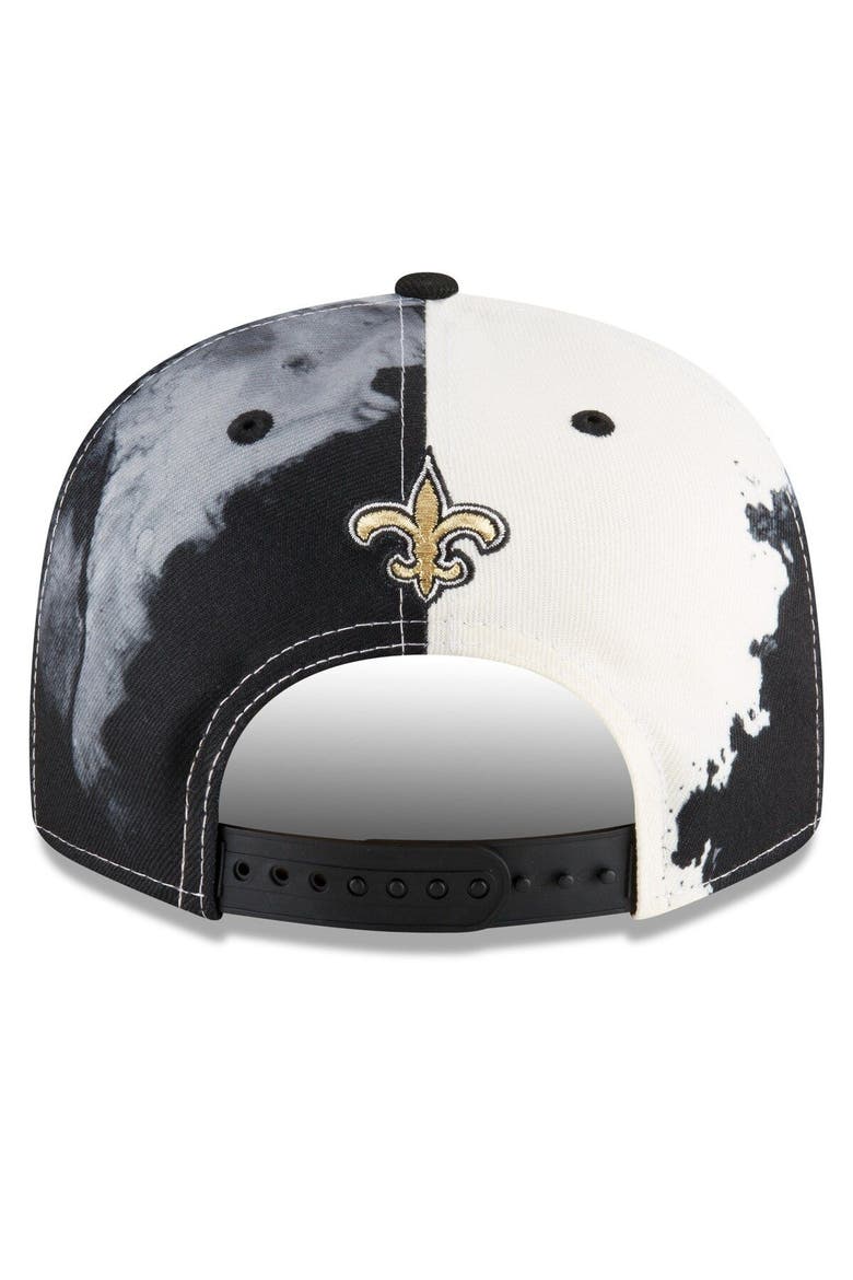Men's New Era  New Orleans Saints 2022 Sideline 9FIFTY Ink Dye Snapback Hat, Alternate, color, Black