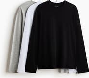 H&M 3-Pack Regular Fit Jersey Shirts