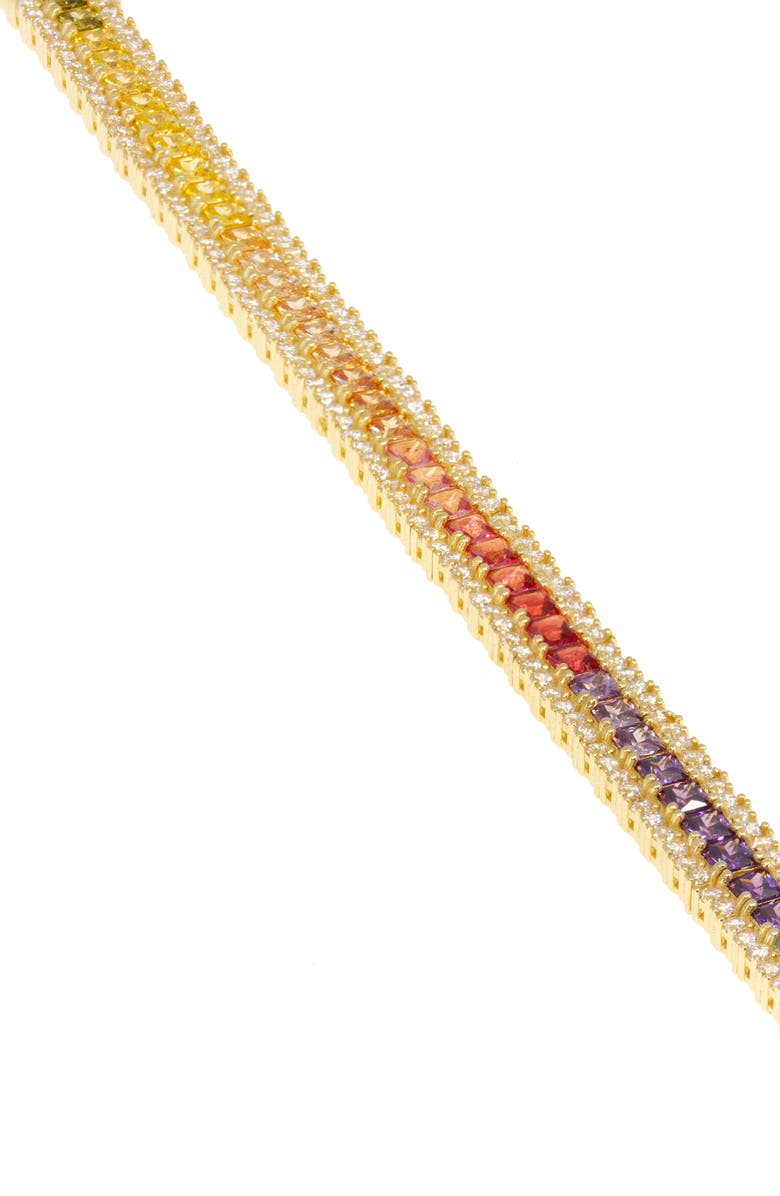 RAGEN Jewels Ombré Rainbow Tennis Bracelet, Alternate, color,