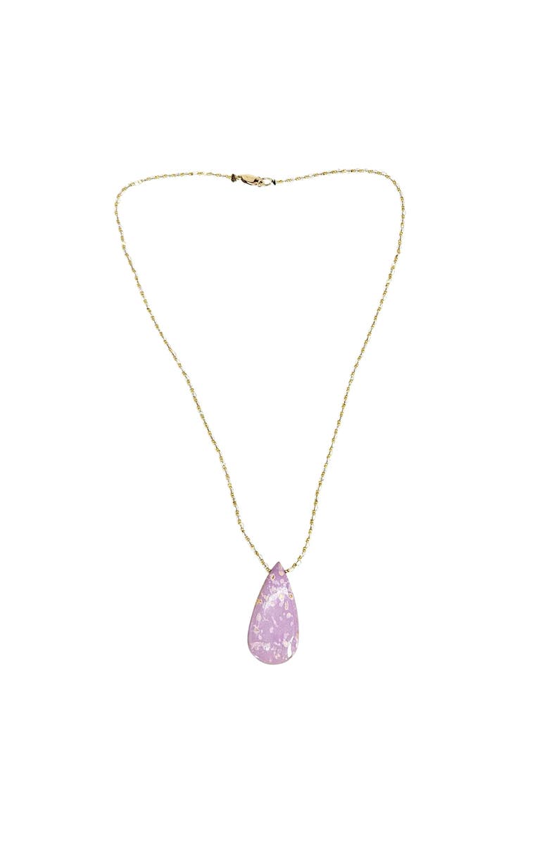 MADISON BEVERLY HILLS Pink Phosphorite Teardrop Necklace, Alternate, color, Pink