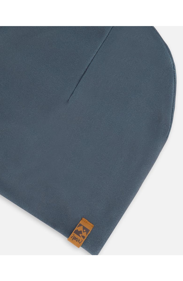 Deux par Deux Baby Unisex Solid Beanie Hat Dark Gray, Alternate, color,