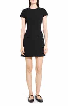 Theory Short Sleeve Front Zip Minidress