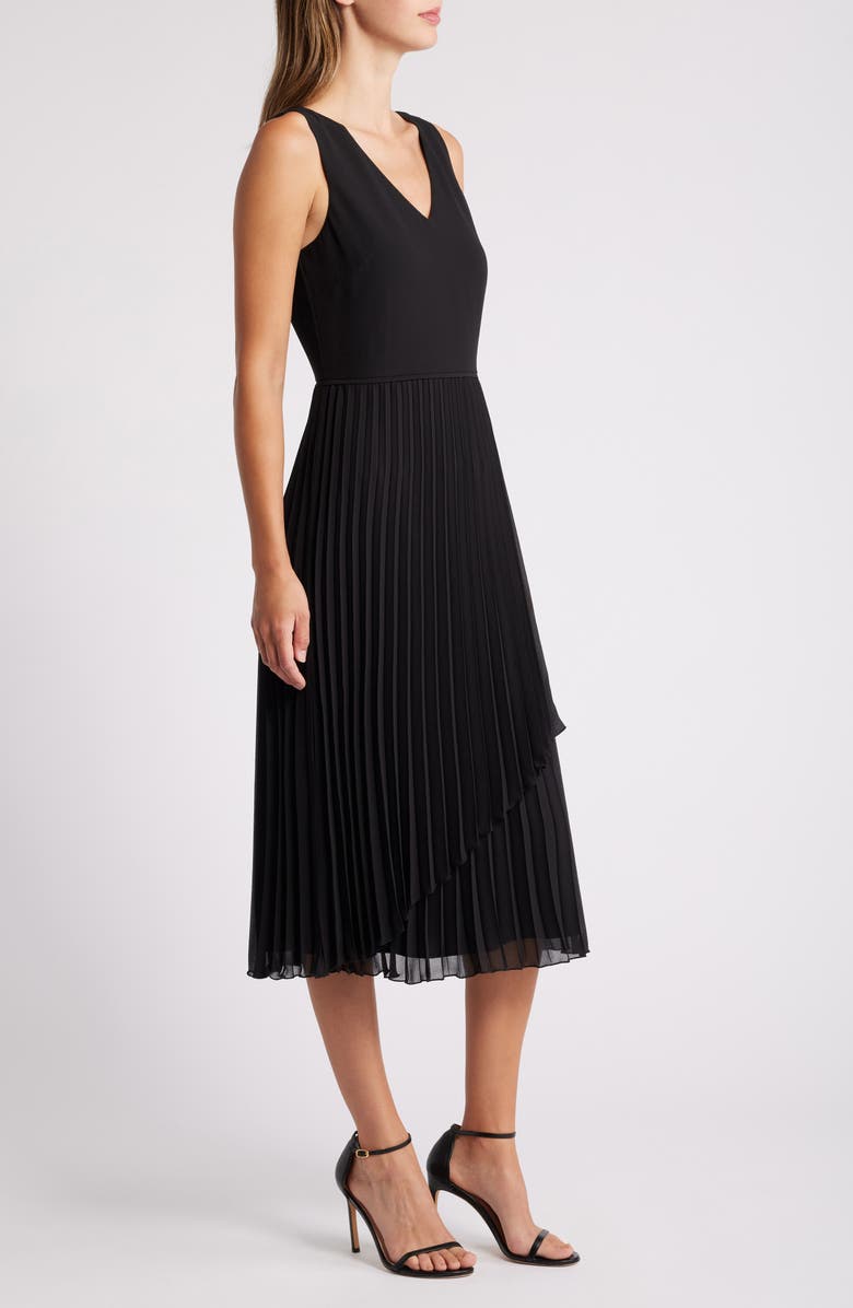 Sam Edelman Plissé Faux Wrap Midi Dress, Alternate, color, 