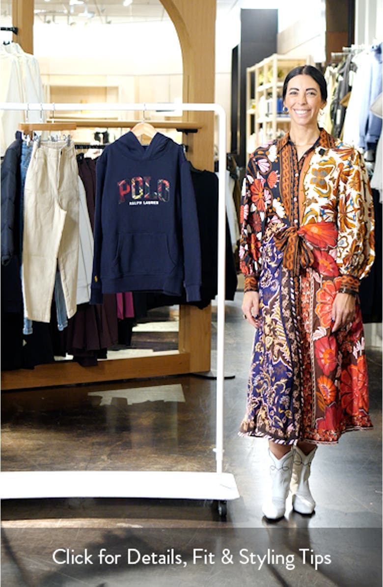 Kids' Plaid Appliqué Logo Graphic Hoodie, sales video thumbnail