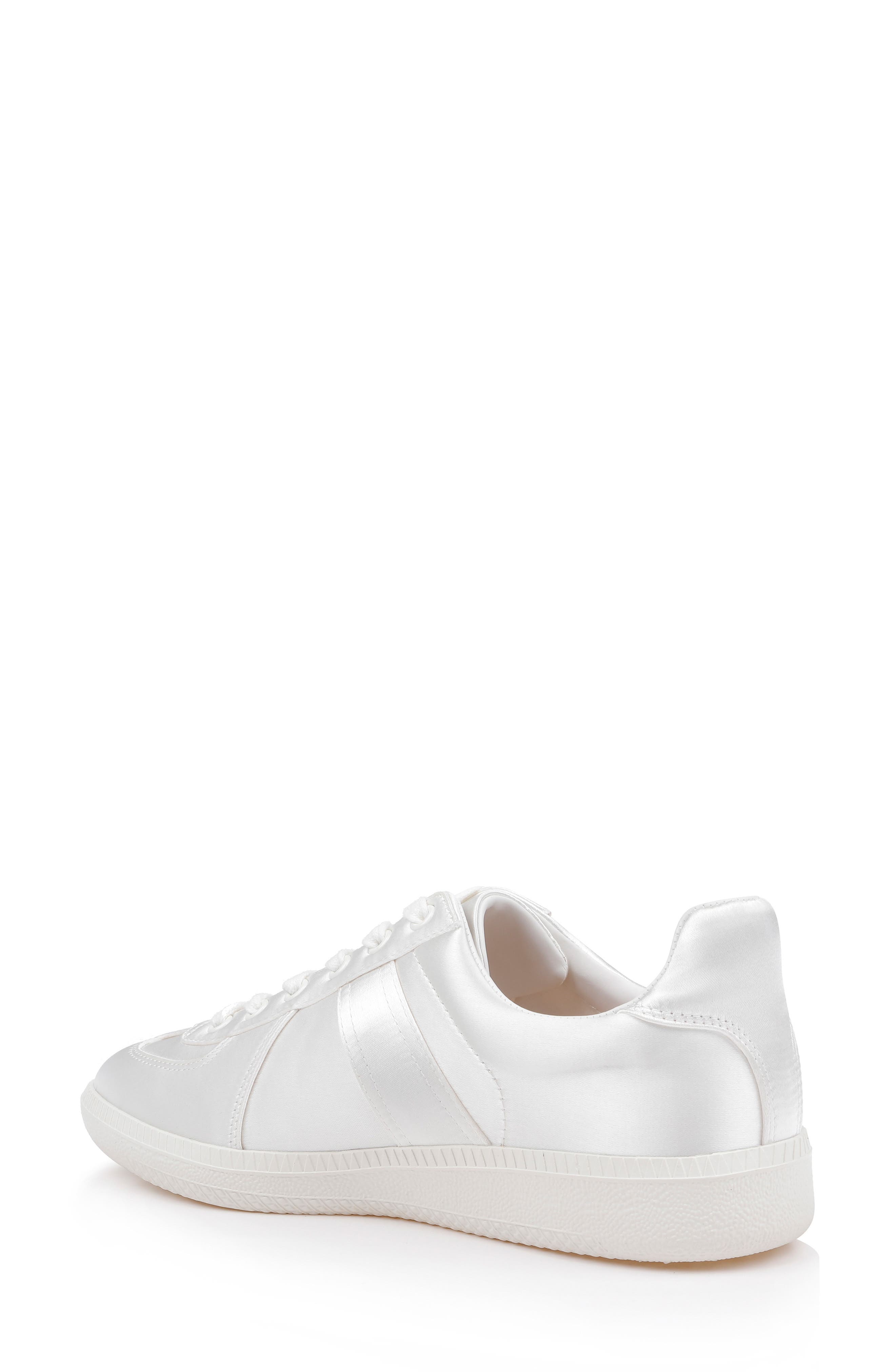 Jewel Badgley Mischka Imara Sneaker, Alternate, color, Ivory Satin