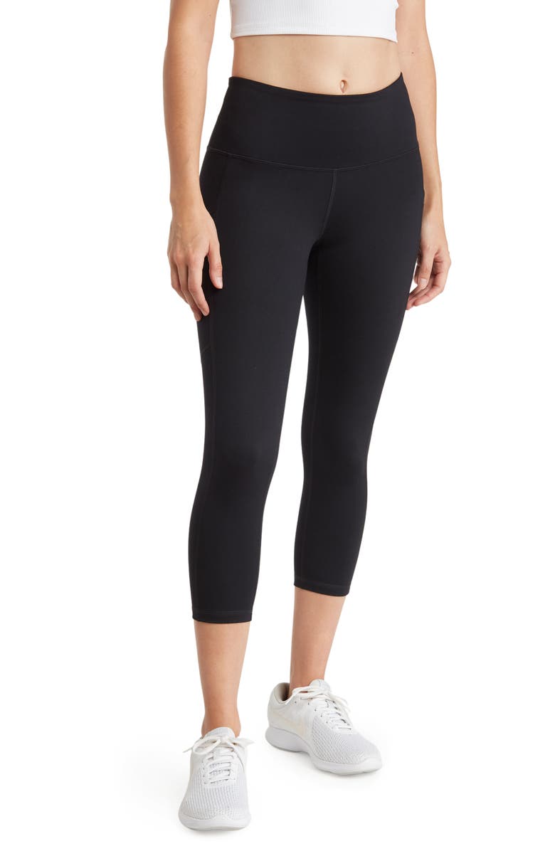 Z by Zella High Waist Daily Pocket Crop Leggings, Main, color,