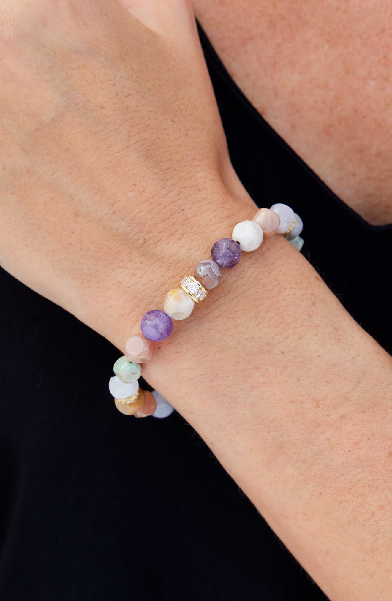 SAVVY CIE JEWELS Multicolor Bead Bracelet (Women) | Nordstromrack
