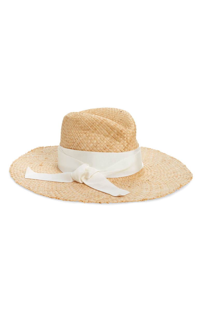 NOAKE Grosgrain Band Straw Rancher, Main, color,