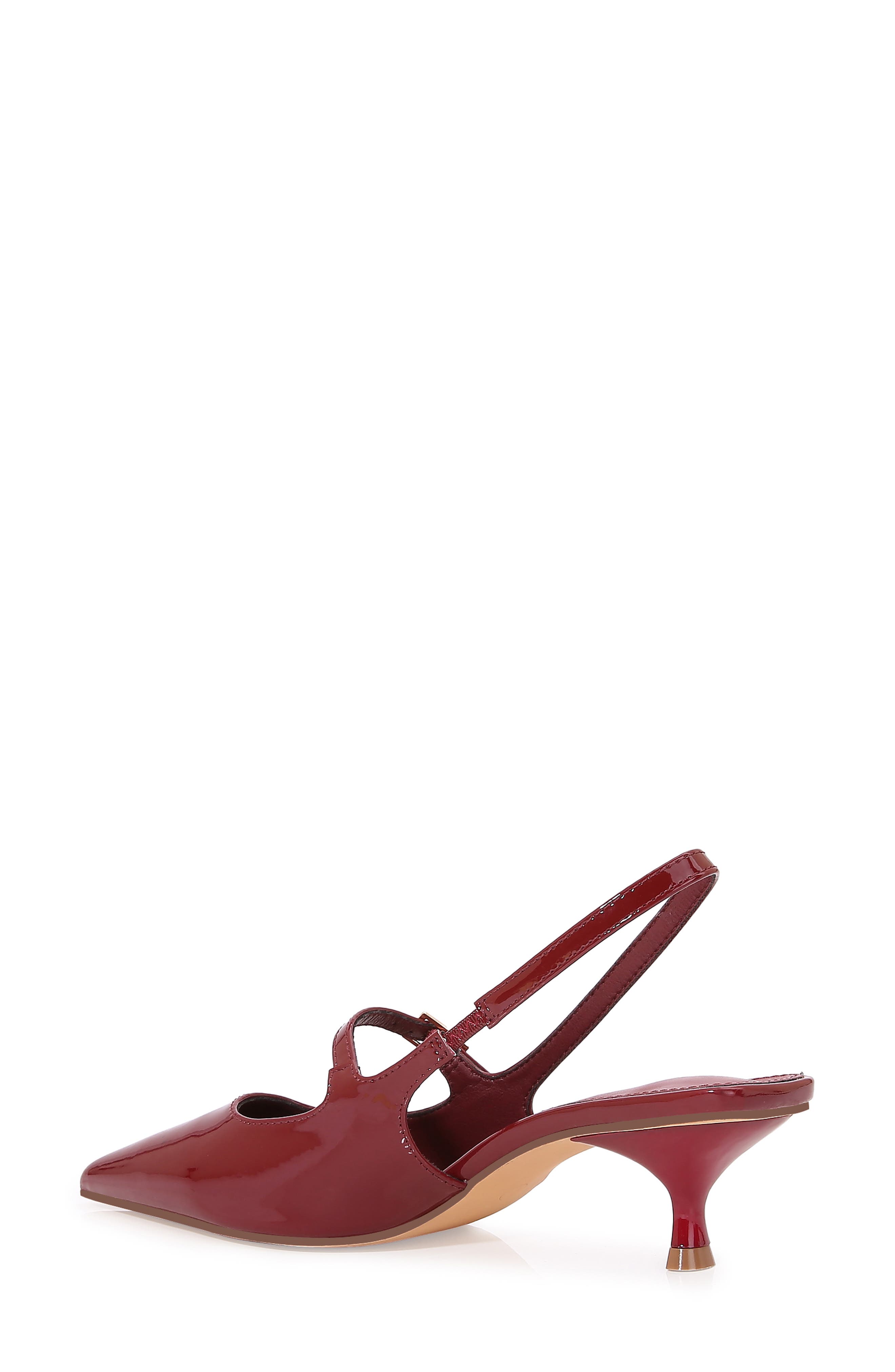 Corrie Kitten Heel Slingback Pump, Alternate, color, BURGUNDY