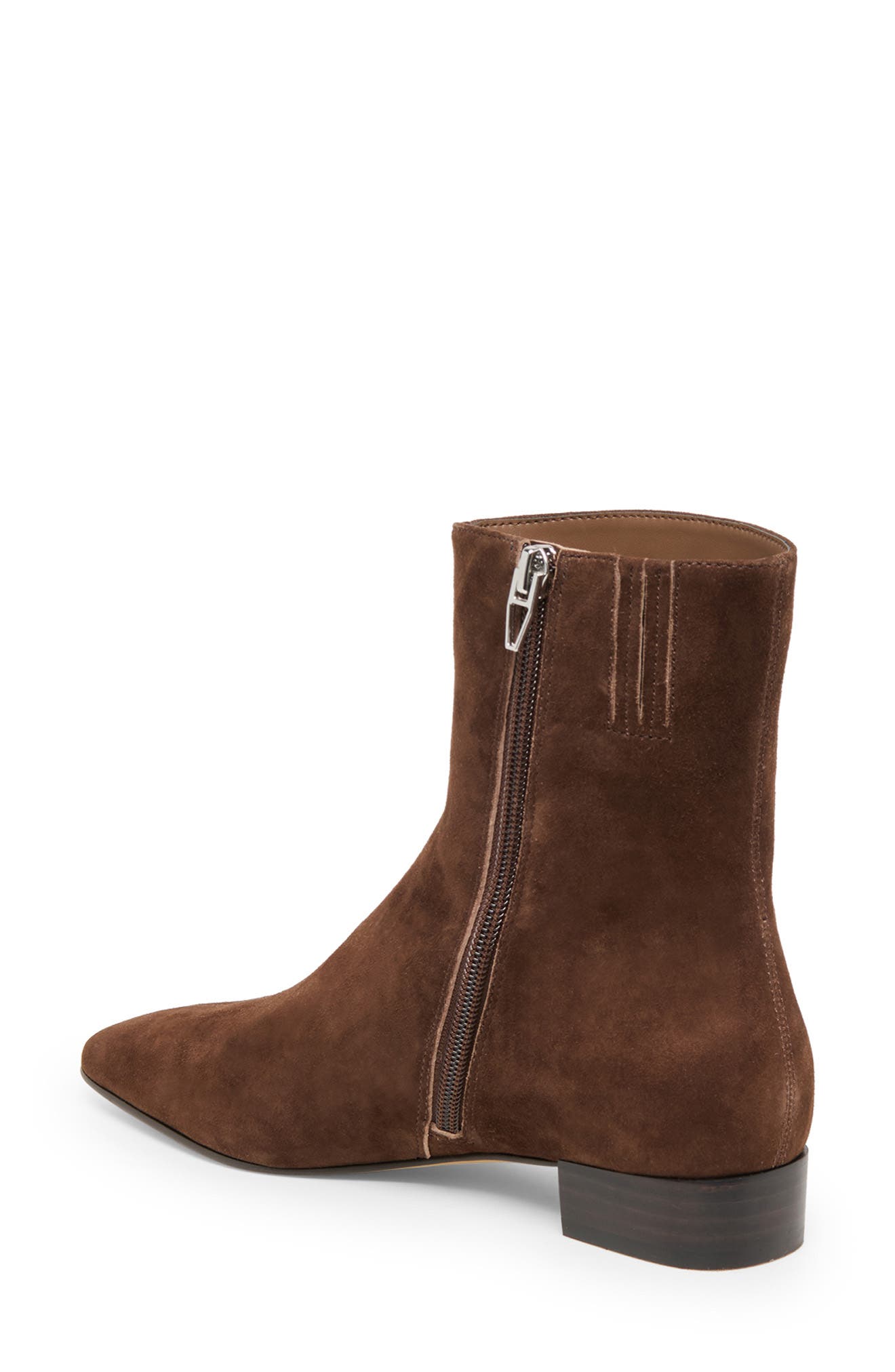 Tarine Bootie, Alternate, color, DARK BROWN SUEDE