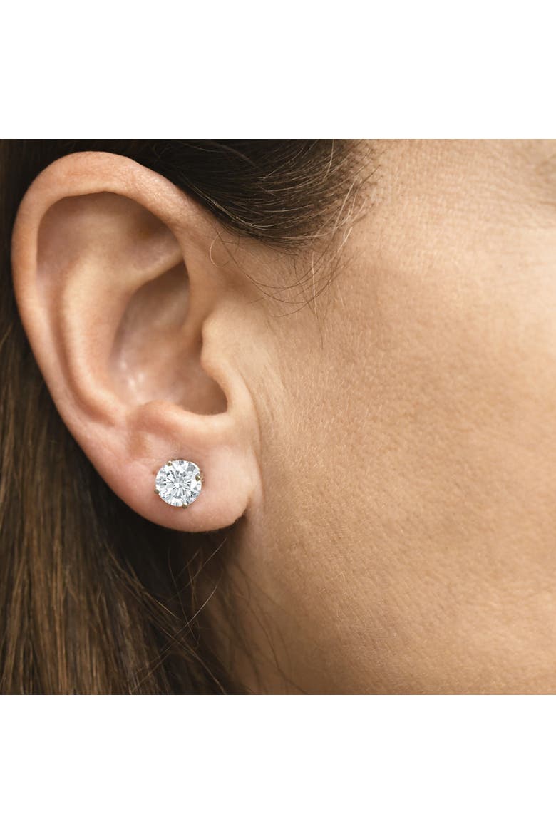 Certified 2Ct TW Diamond Studs 14k Gold Lab Grown, Alternate, color, 14k White Gold