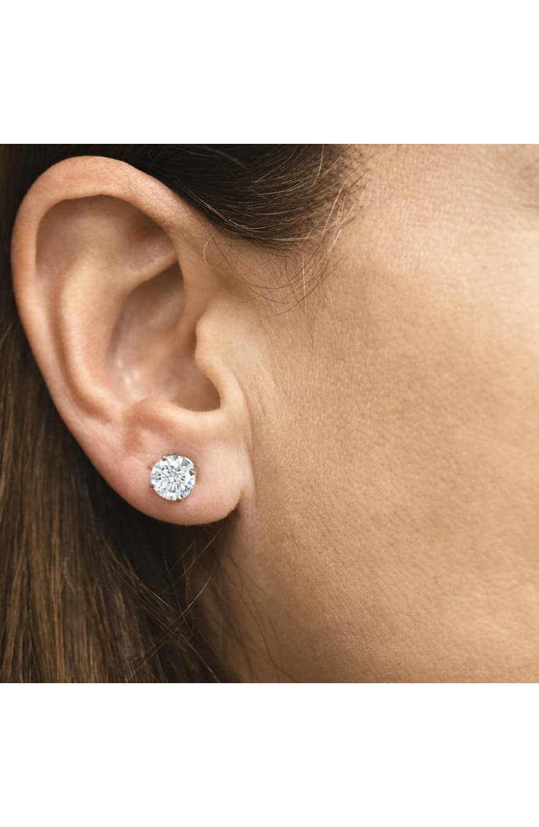 Bliss Diamond Certified 2Ct TW Diamond Studs 14k Gold Lab Grown, Alternate, color, 14K White Gold